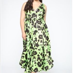 Wild About This Leopard Print Maxi  - Neon Green